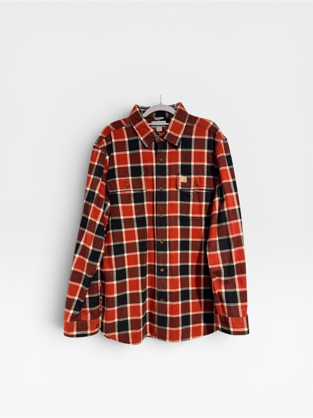CARHARTT® RUGGED FLEX® RELAXED FIT FLANNEL FLEECE-LINED PLAID SHIRT - Picture 3 of 6